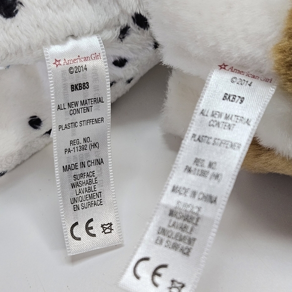 American Girl Corgi and Dalmatian Puppy Dog Set of Two Poseable Bone Toy Retired - Picture 5 of 5
